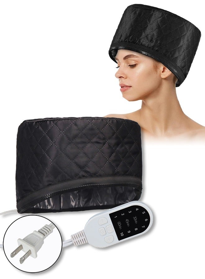 DUNISO Hair Steamer for Natural and Black Hair,Home Use Thermal Heat Cap,Steamer Cap with 10-level Heats,Waterproof and Detachable,3 Timer Settings, Quick Heating for Oil Treatment,for Deep Conditioning Hair Care - Image 1